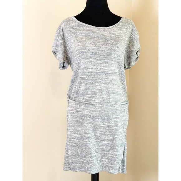 Maeve Anthropologie Gray Wrap T-shirt Dress M - Picture 3 of 7